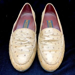 Siam Handcrafted ostrich skin loafers sz 11
